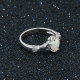 Sterling Silver Claddagh Ring With Heart Opal Stone